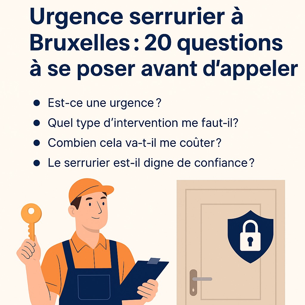 Urgence serrurier à Bruxelles : les 20 questions essentielles à se poser avant d’appeler